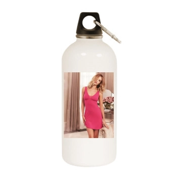 Rosie Huntington-Whiteley White Water Bottle With Carabiner