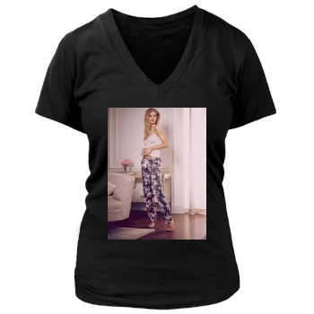 Rosie Huntington-Whiteley Women's Deep V-Neck TShirt