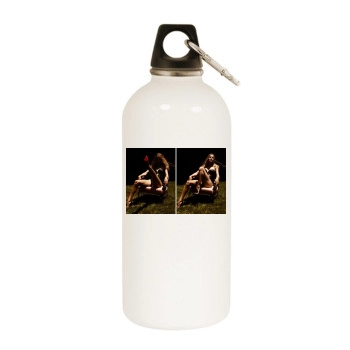 Rosie Huntington-Whiteley White Water Bottle With Carabiner