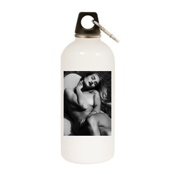 Rosie Huntington-Whiteley White Water Bottle With Carabiner