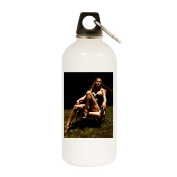 Rosie Huntington-Whiteley White Water Bottle With Carabiner