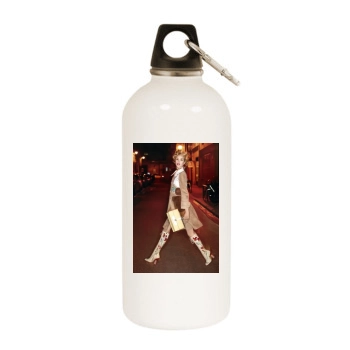 Rosie Huntington-Whiteley White Water Bottle With Carabiner