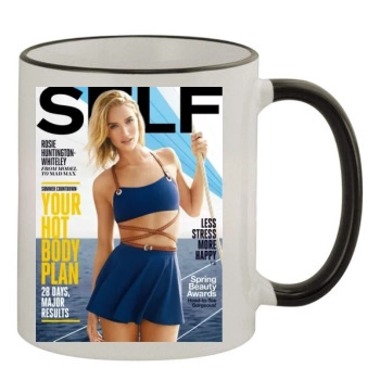 Rosie Huntington-Whiteley 11oz Colored Rim & Handle Mug