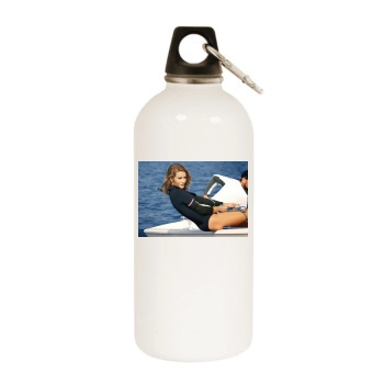 Rosie Huntington-Whiteley White Water Bottle With Carabiner