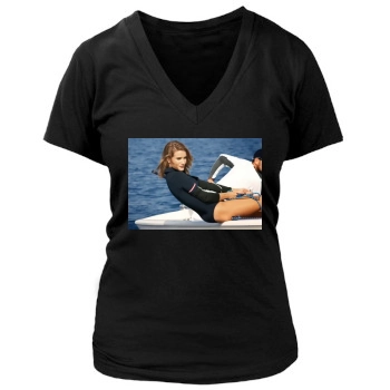 Rosie Huntington-Whiteley Women's Deep V-Neck TShirt