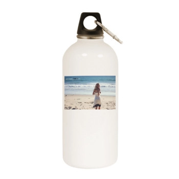 Rosie Huntington-Whiteley White Water Bottle With Carabiner