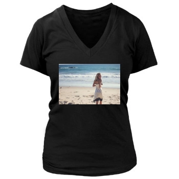 Rosie Huntington-Whiteley Women's Deep V-Neck TShirt