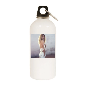 Rosie Huntington-Whiteley White Water Bottle With Carabiner