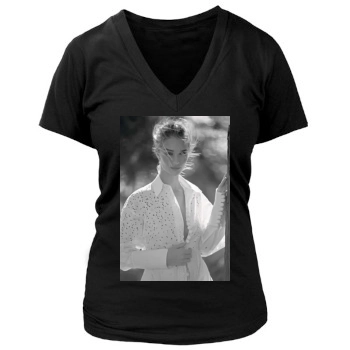 Rosie Huntington-Whiteley Women's Deep V-Neck TShirt