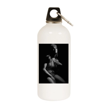 Rosie Huntington-Whiteley White Water Bottle With Carabiner