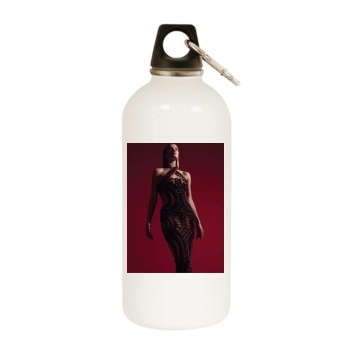 Rosie Huntington-Whiteley White Water Bottle With Carabiner