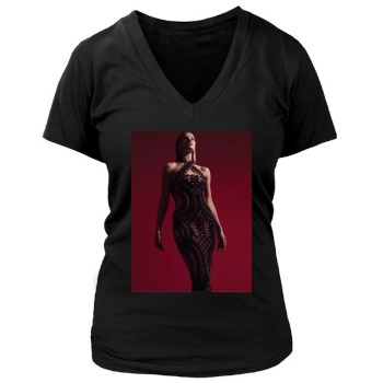 Rosie Huntington-Whiteley Women's Deep V-Neck TShirt