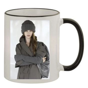 Rosie Huntington-Whiteley 11oz Colored Rim & Handle Mug