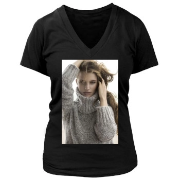 Rosie Huntington-Whiteley Women's Deep V-Neck TShirt