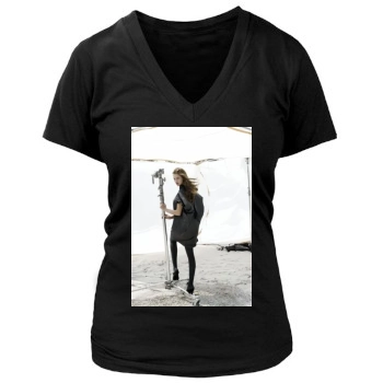 Rosie Huntington-Whiteley Women's Deep V-Neck TShirt