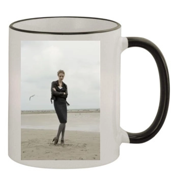 Rosie Huntington-Whiteley 11oz Colored Rim & Handle Mug