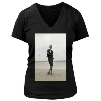 Rosie Huntington-Whiteley Women's Deep V-Neck TShirt