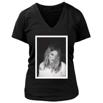 Rosie Huntington-Whiteley Women's Deep V-Neck TShirt