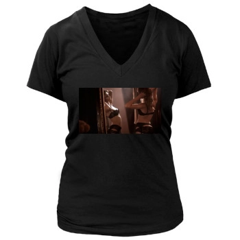 Rosie Huntington-Whiteley Women's Deep V-Neck TShirt