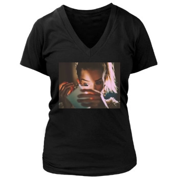 Rosie Huntington-Whiteley Women's Deep V-Neck TShirt