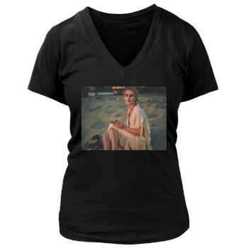 Rosie Huntington-Whiteley Women's Deep V-Neck TShirt