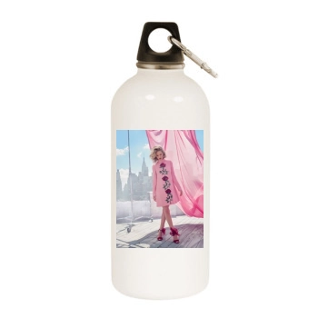 Rosie Huntington-Whiteley White Water Bottle With Carabiner