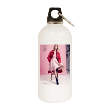 Rosie Huntington-Whiteley White Water Bottle With Carabiner