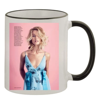 Rosie Huntington-Whiteley 11oz Colored Rim & Handle Mug