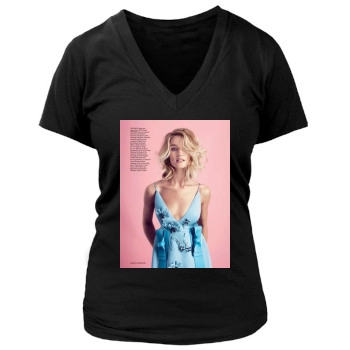 Rosie Huntington-Whiteley Women's Deep V-Neck TShirt