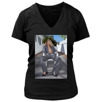 Rosie Huntington-Whiteley Women's Deep V-Neck TShirt