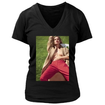 Rosie Huntington-Whiteley Women's Deep V-Neck TShirt