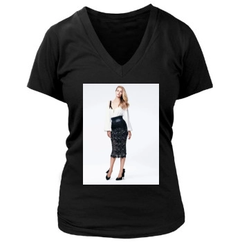 Rosie Huntington-Whiteley Women's Deep V-Neck TShirt