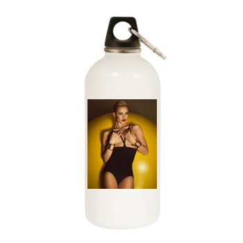 Rosie Huntington-Whiteley White Water Bottle With Carabiner