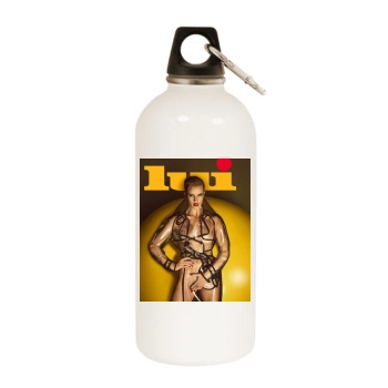 Rosie Huntington-Whiteley White Water Bottle With Carabiner