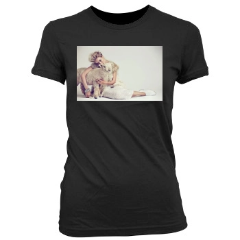 Rosie Huntington-Whiteley Women's Junior Cut Crewneck T-Shirt