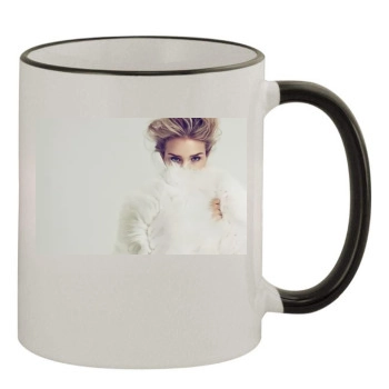 Rosie Huntington-Whiteley 11oz Colored Rim & Handle Mug