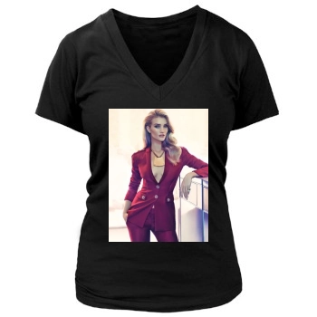 Rosie Huntington-Whiteley Women's Deep V-Neck TShirt