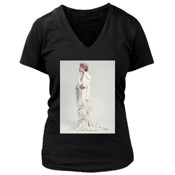 Rosie Huntington-Whiteley Women's Deep V-Neck TShirt