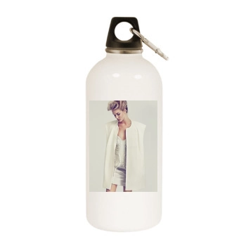 Rosie Huntington-Whiteley White Water Bottle With Carabiner