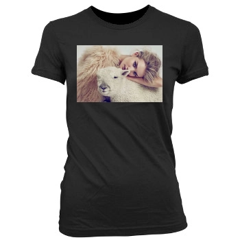 Rosie Huntington-Whiteley Women's Junior Cut Crewneck T-Shirt