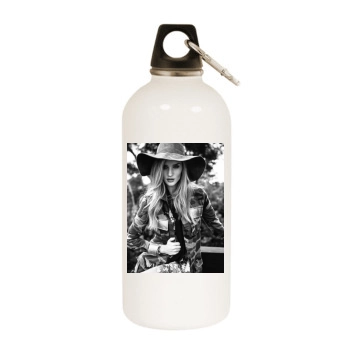 Rosie Huntington-Whiteley White Water Bottle With Carabiner