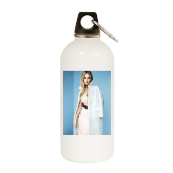 Rosie Huntington-Whiteley White Water Bottle With Carabiner