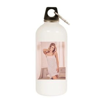 Rosie Huntington-Whiteley White Water Bottle With Carabiner