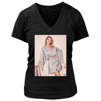 Rosie Huntington-Whiteley Women's Deep V-Neck TShirt