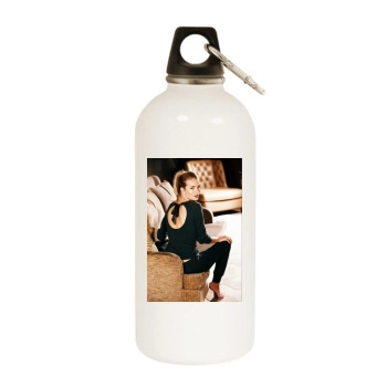 Rosie Huntington-Whiteley White Water Bottle With Carabiner