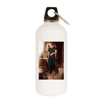 Rosie Huntington-Whiteley White Water Bottle With Carabiner