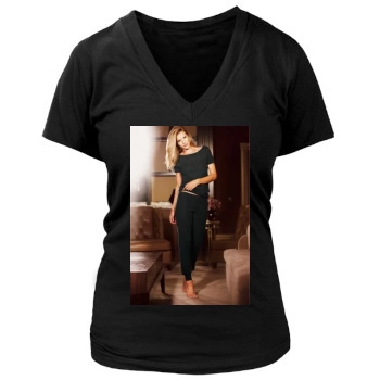 Rosie Huntington-Whiteley Women's Deep V-Neck TShirt