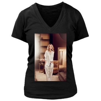 Rosie Huntington-Whiteley Women's Deep V-Neck TShirt