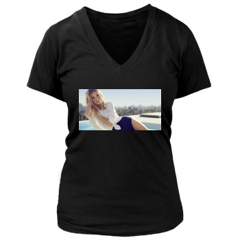 Rosie Huntington-Whiteley Women's Deep V-Neck TShirt