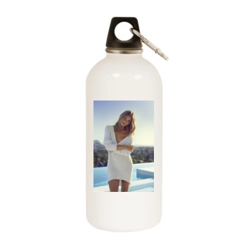 Rosie Huntington-Whiteley White Water Bottle With Carabiner